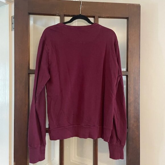 Club Monaco Maroon Lightweight Sweatshirt, Size Large - Picture 3 of 3
